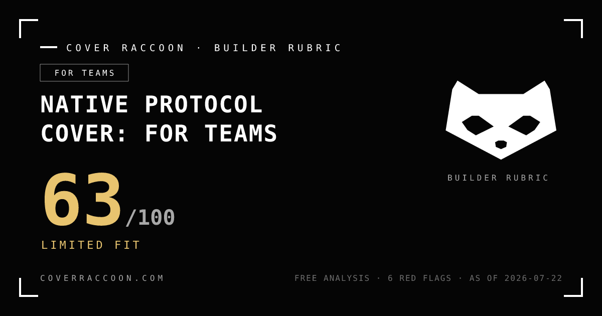 Native Protocol Cover: for teams